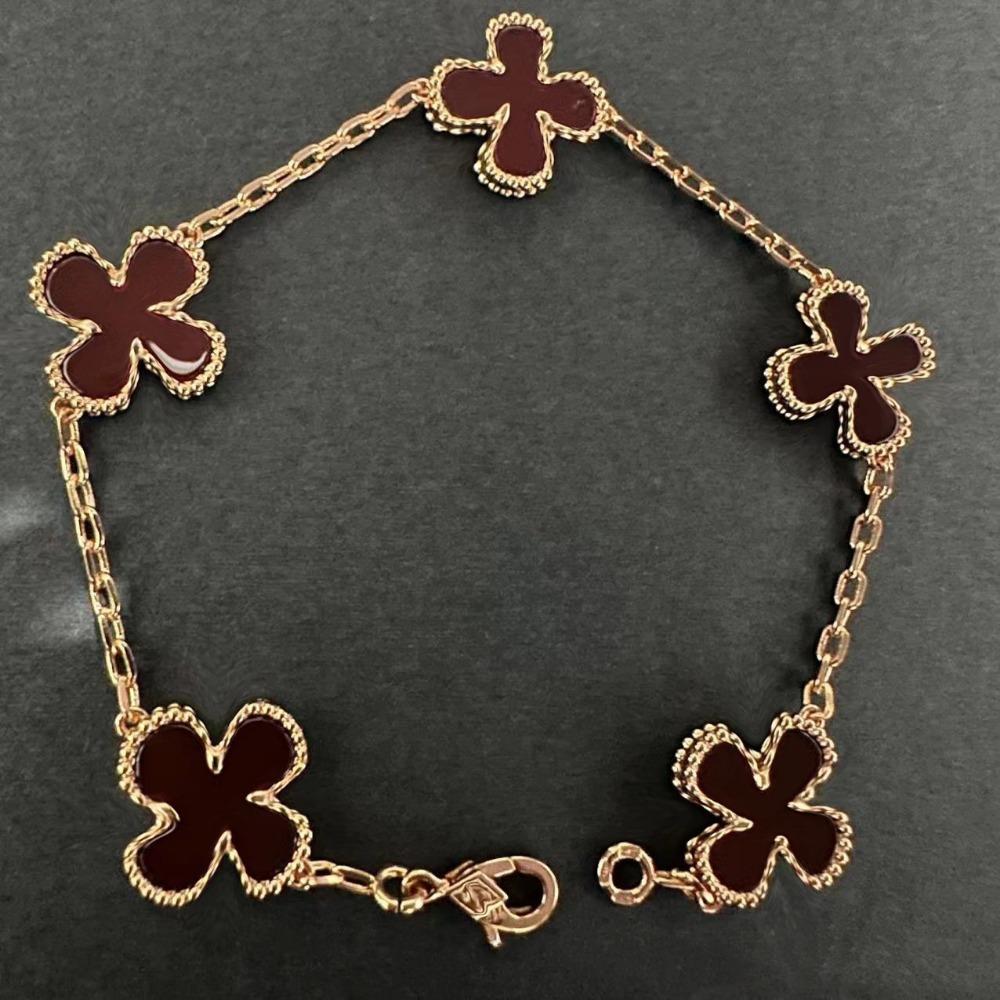 High Version Four-leaf Clover Bracelet Female Mother-of-pearl Agate Five-flower Ladies Bracelet