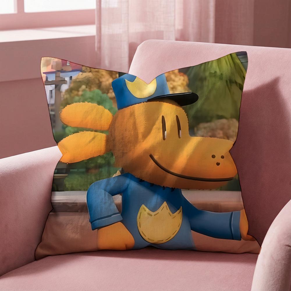 D-Dogman CARTOON Cushion Cover Multi-Scene Pillow Cover for Home & Car - Reversible, Soft & Durable for Daily Use