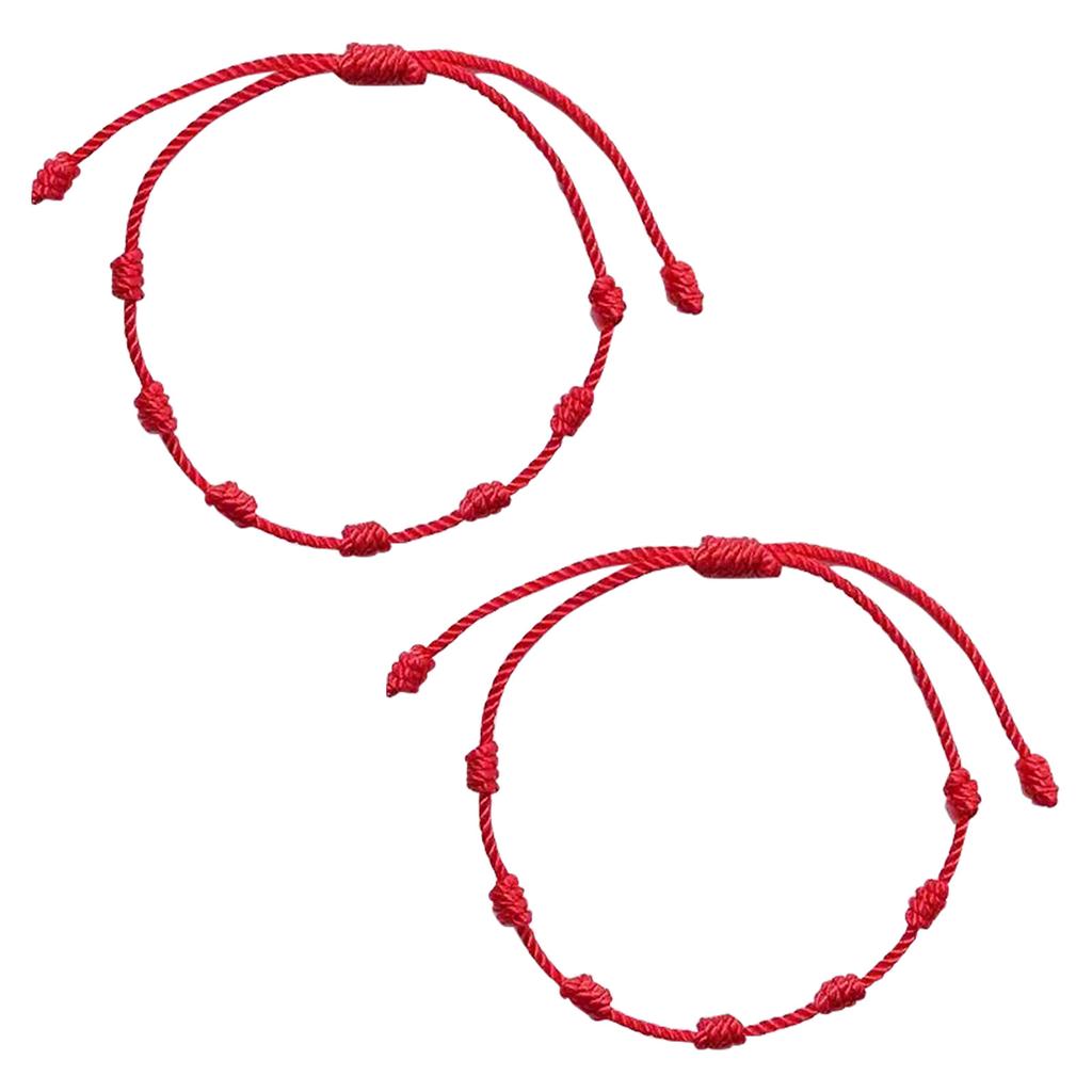 Red String Bracelets 7 Knots String Bracelet  Luck Red Friendship Bracelet