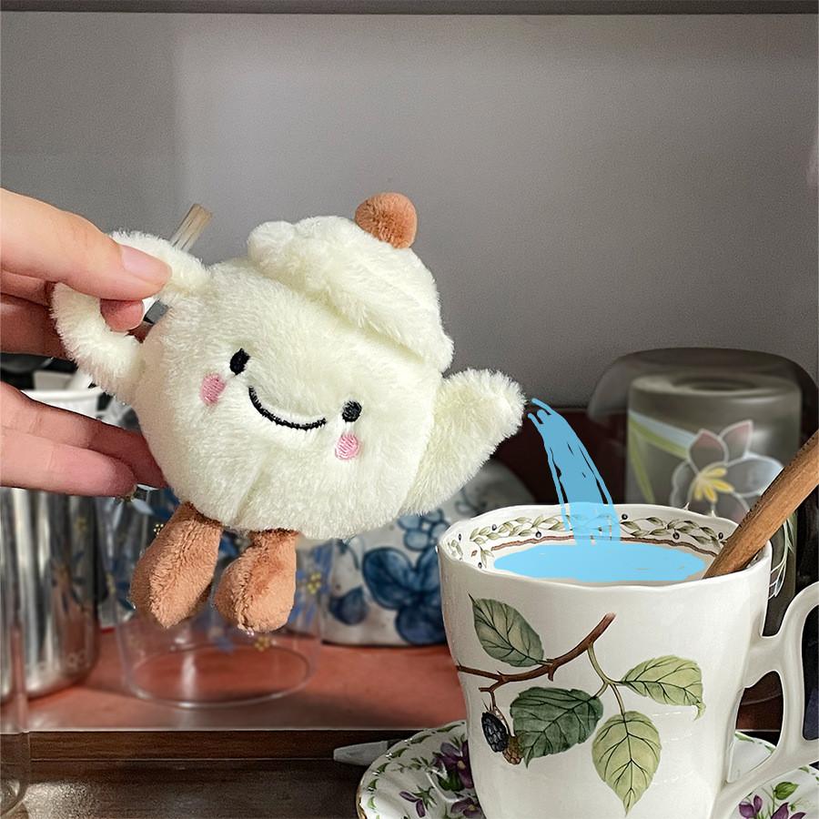 Cute Plush Water Kettle Doll Keychain Soft Stuffed Toy For Kids Gift