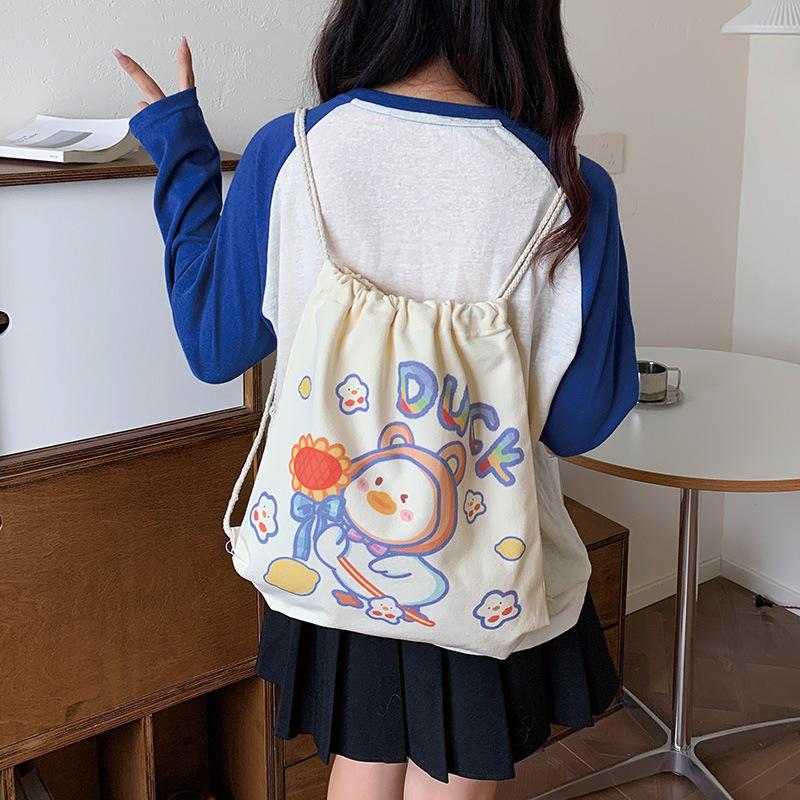Backpack, Cute Animal Print Bag, Women's Backpack, Canvas Bag, Student Bag, Work Bag