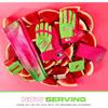 Franklin Sports CFX Pro Adult Youth Baseball Batting Gloves Pair Premium Leather Pink Green Apple Adult Size M