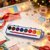 Washable Watercolor Paint Set With Water Brush Pen 8 Colors Watercolor Paint Palette Portable Water Color Paints for Kids Adults
