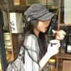 Washed Denim Peaked Cap Y2k Cadet Cap Fashion Flat Top Hat  Men Women