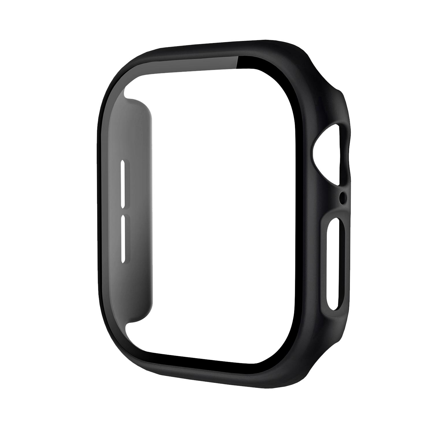 

Закаленное Стекло+Чехол Для Apple Watch 42мм 46мм 45мм 44мм 41мм 40мм Жесткий ПК Защитный Чехол на Экран iWatch Серии 11 10 9 8 7 6 SE3 Series 11 10-46mm чёрный