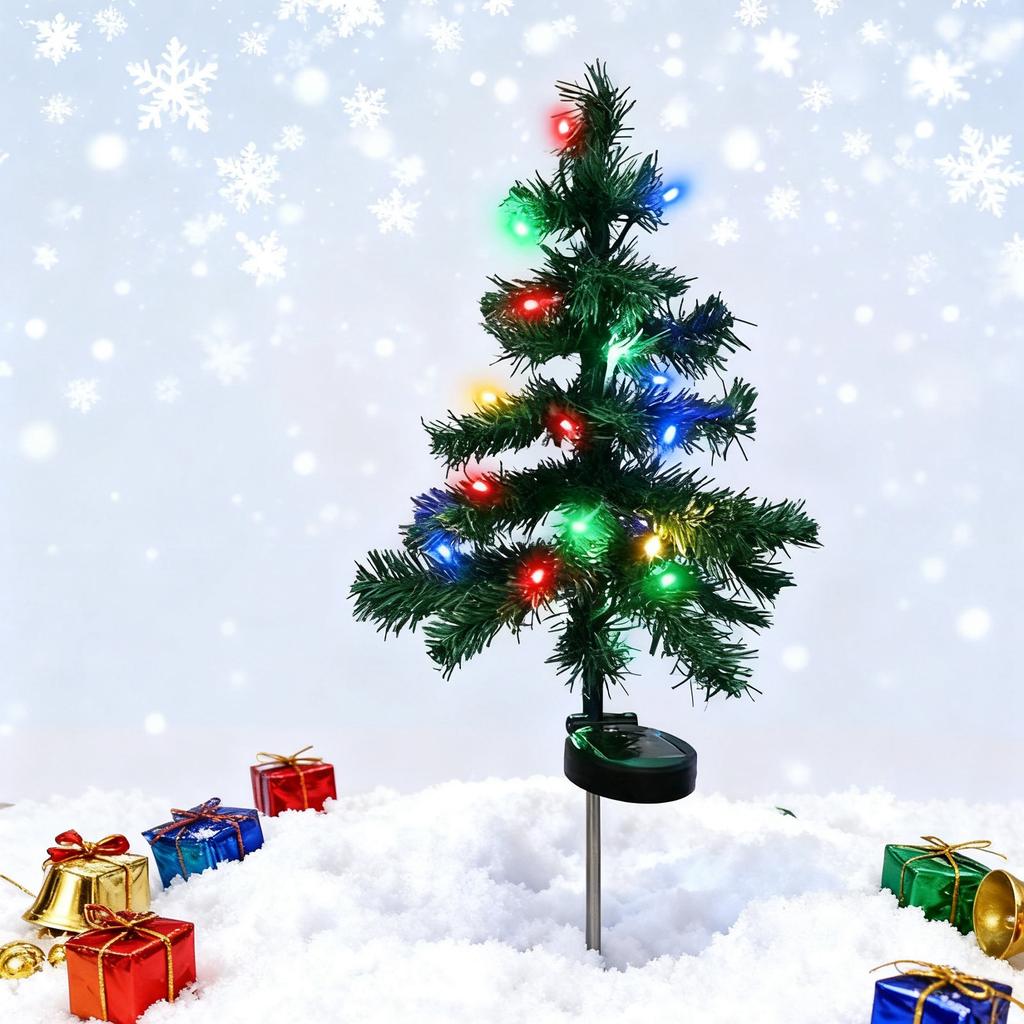 Solar Christmas Tree Garden Lights Outdoor Christmas Decorations, 8 Modes, Suitable For Pathways, Patios And Courtyard Holiday Lighting