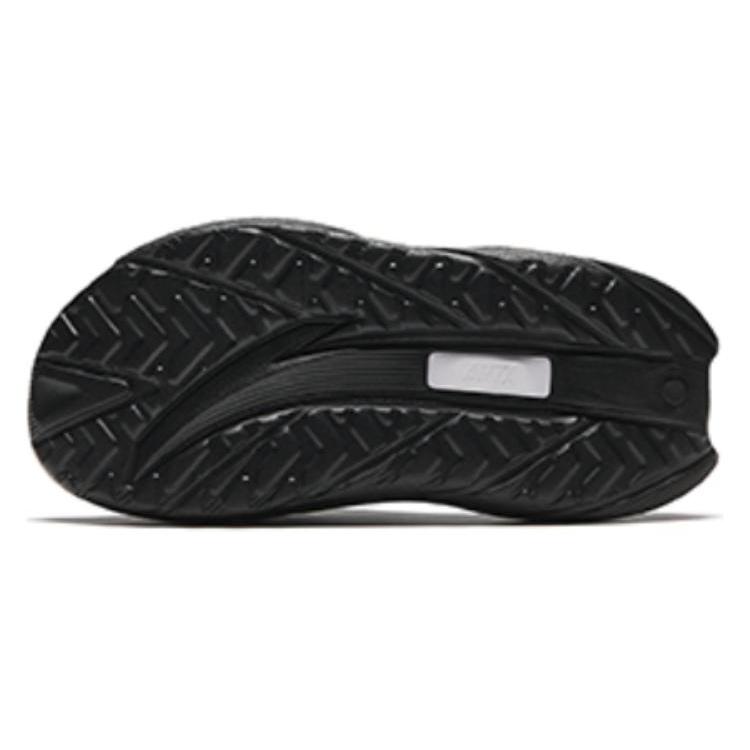 New Anta Life Collection Abrasion Resistant Slide Slippers Men's Black White 112438521-4