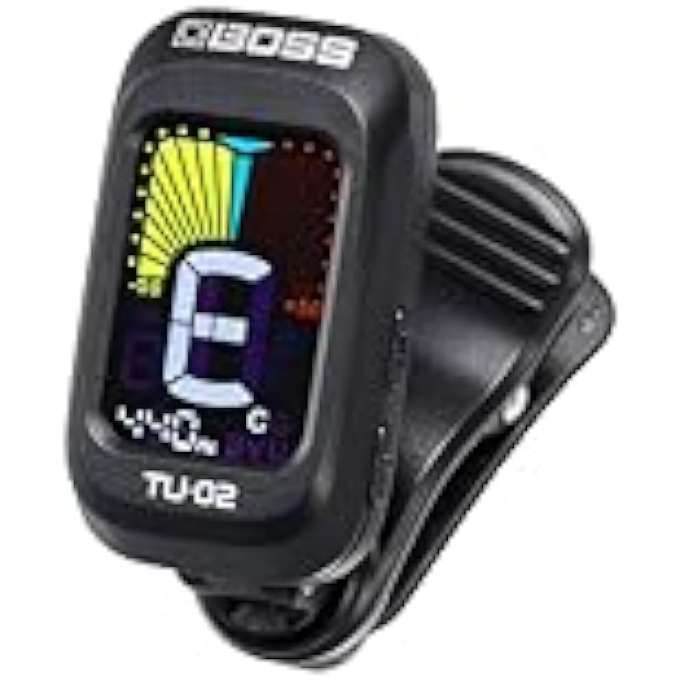 

BOSS Boss TU-02 Clip Tuner, Color Display Compatible with Guitars, Basses, Ukuleles, etc., Compac...