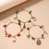 3pcs/set Fashion Christmas Bracelet Bells Santa Clause Snowman Bracelets Girls X'mas New Year Jewelry Gift