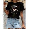 Personalized Spanish "PORQUE LO DIGO YO Y PUNTO" Decorative Text Pattern T-Shirt Outfit Women'S Round Neck Short-Sleeved T-Shirt