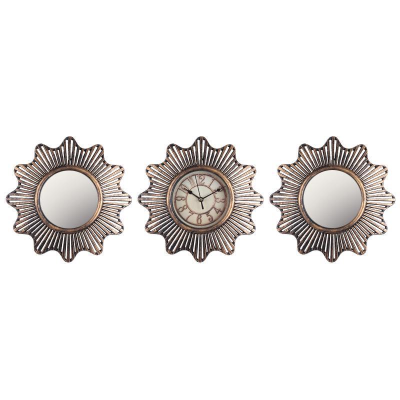 Wall Clock Retro Silent Living Room Home Wall Clock Bedroom Round Art Clock Quartz Clock