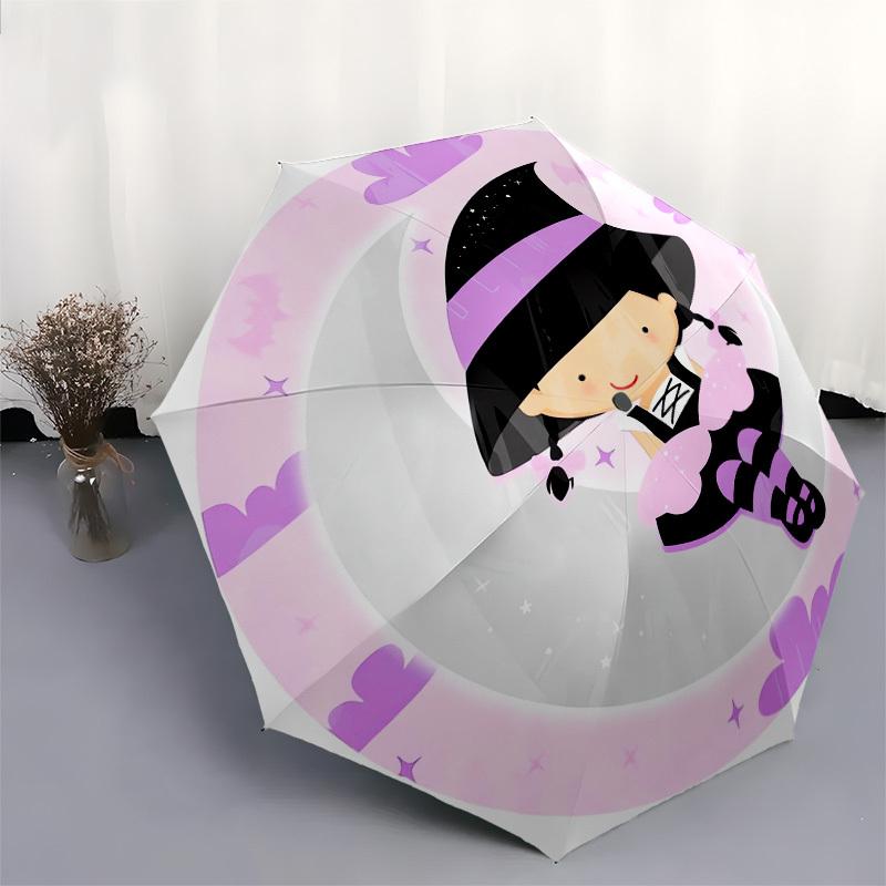 1pc Moon Witch Themed High-quality Umbrella,Automatic Opening and Closing Umbrella,Multi-functional Umbrella G0811188