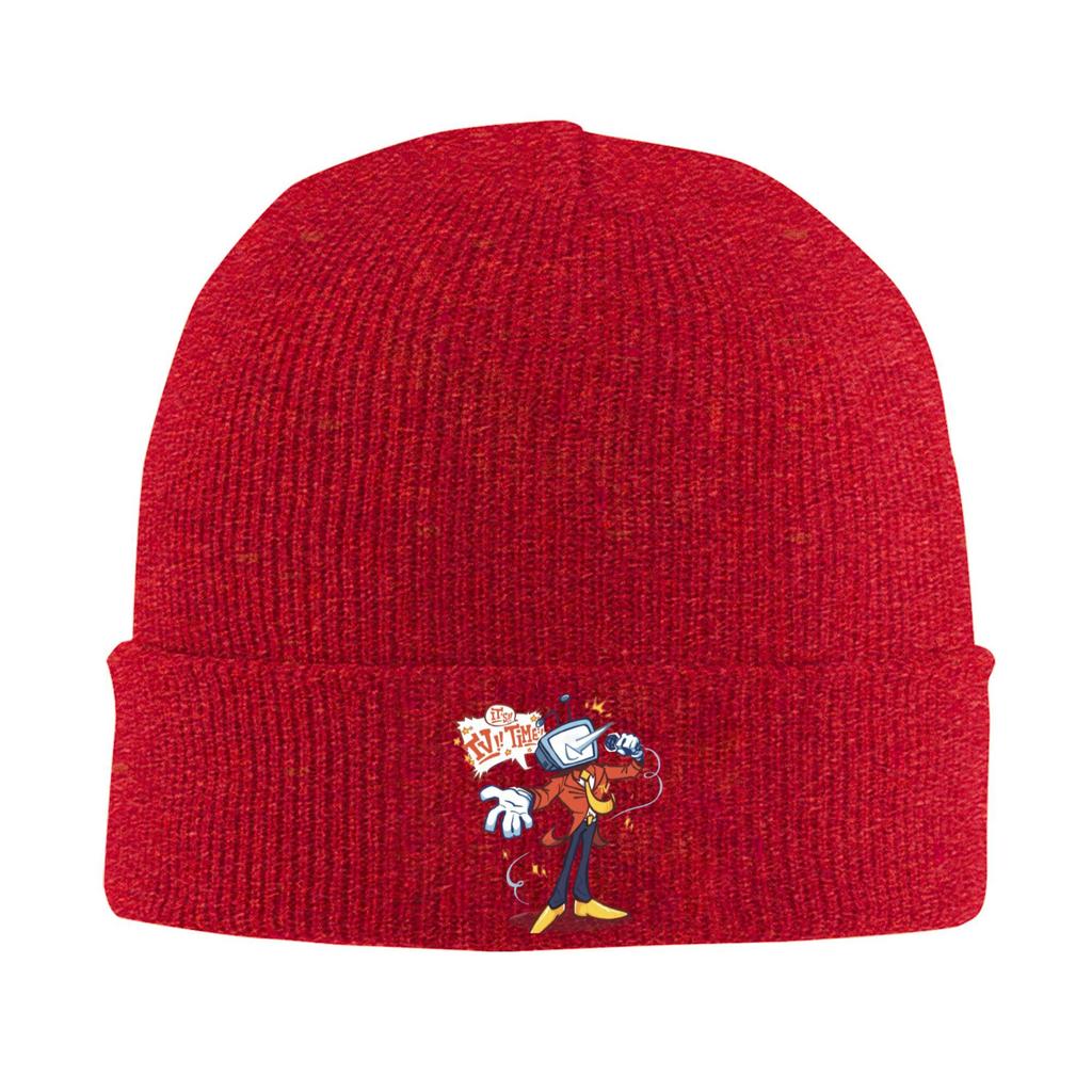 Deltarune Tenna TV Time Knitted Hat Women's Men's Skullies Beanies Winter Hats Acrylic  Warm Melon Cap