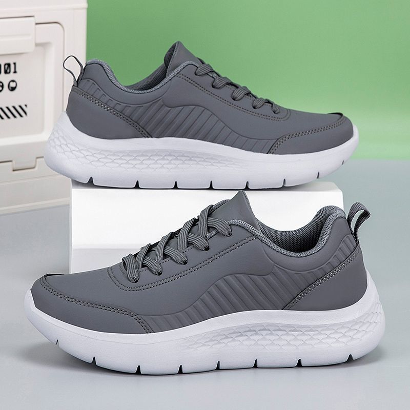 Men's shoes autumn new leather soft-soled waterproof sports shoes casual summer non-slip lightweight shock-absorbing running shoes