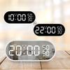 Mirror Alarm Clock LED Clock Touch Dual Alarm Clock Temperature and Humidity Electronic Clock USB Electronic Clock