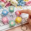 Relief Stress Keyboard Keychain 6 Keys Button Keyboard Clicker Toy Fidget Keychain  For Gifts