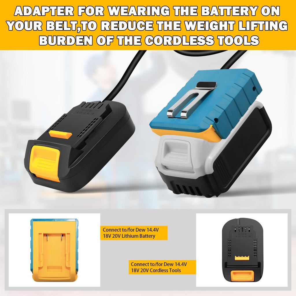 Lightweight BAP18A Lithium Battery Adapter for Makita DeWalt with Weight Reduction