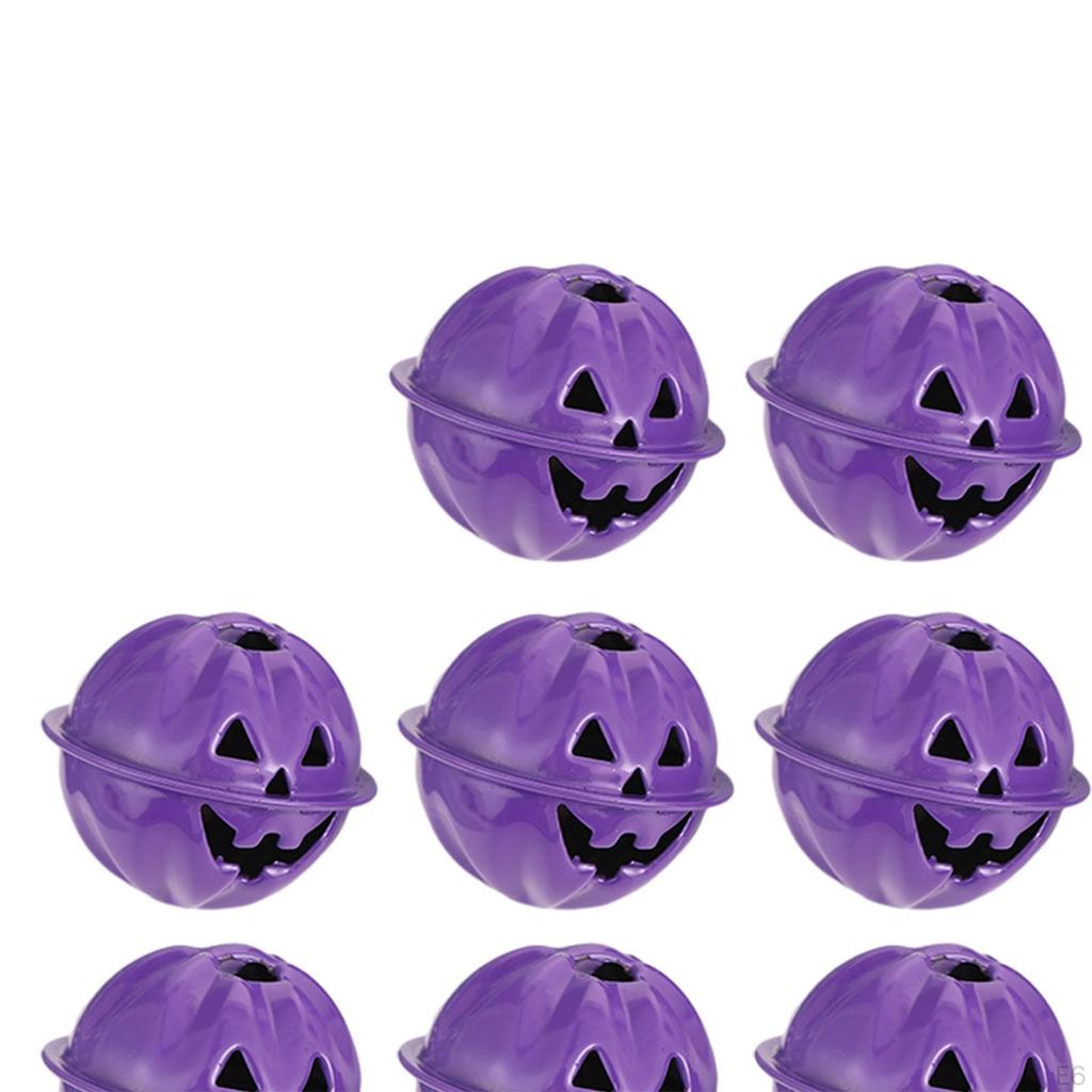 Festive Pumpkin Shaped Jingle Bells for DIY Crafts and Celebrations