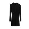 2025 New Women's Black Knitted Long-Sleeve Dress – Trendy, Slim-Fit Short Skirt for Spring & Autumn
