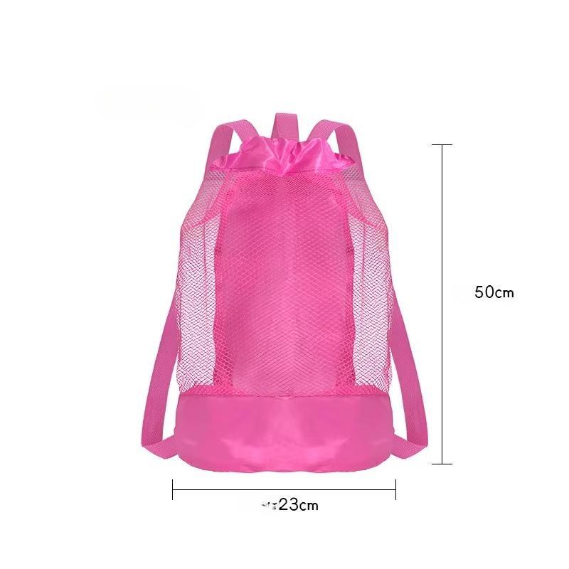 Trendy Through Transparent Mesh Backpack Lightweight Black School Bag for Travel Toiletry Beach Play Student Boys Girls
