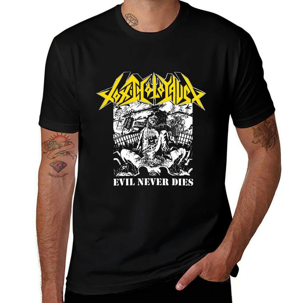 Elaborate Toxic Holocaust Evil Never Dies Album Logo T-Shirt Black XL