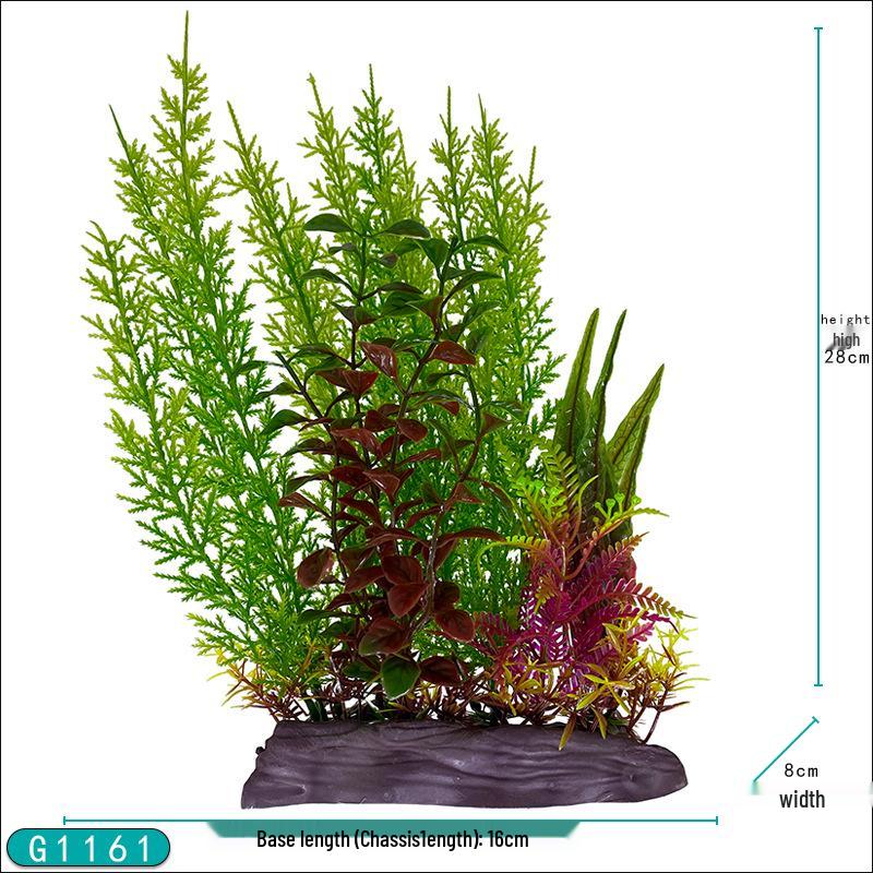 Aquarium Landscaping: Easy Grass Decoration Set with Large Faux Water Plants