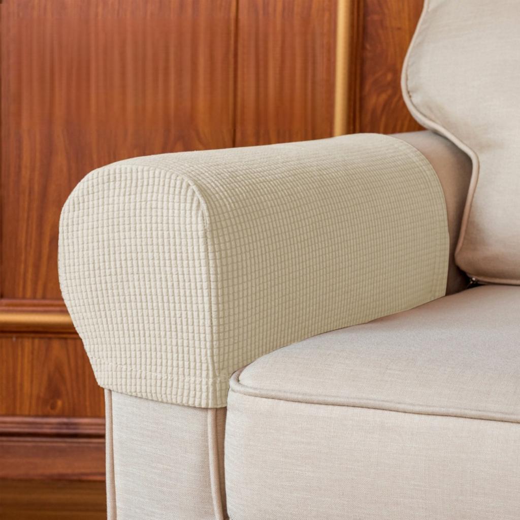 2PCS Luxurious Sofa Armrest Covers Soft and Thick Chair Arm Protectors, Universal Fit,Elastic Armrest Covers
