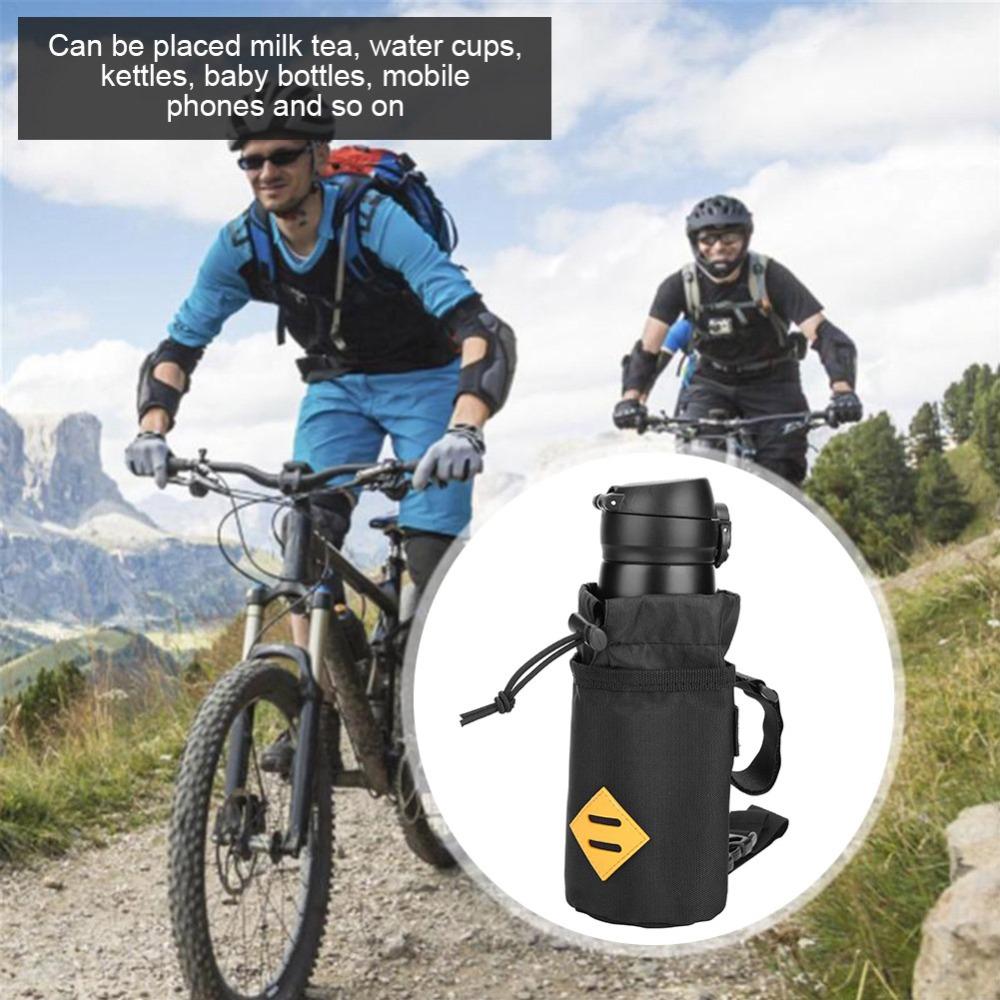 With Straps Bicycle Water Bottle Bag Cycling Bottle Carrier Bike Front Storage Accessory