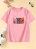 Kawii Unisex Kids Cat Eat Ramen Design T Shirts Manga Kids Childrens Tshirt Boys Girls Summer Spring Casual Top Tee