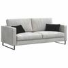 Sofa Cushions 2 Pcs Black 50 X 30 Cm Fabric