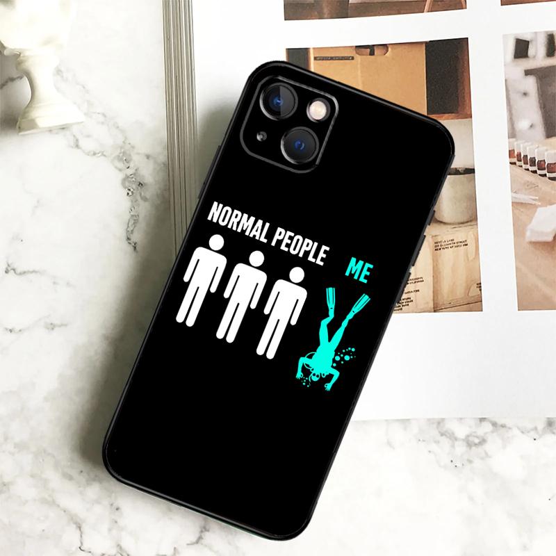 Scuba Diver Diving Phone Case For iPhone 17 16 15 14 13 11 12 Pro Max Plus 12 13 Mini 16e 17 Air Cover Coque