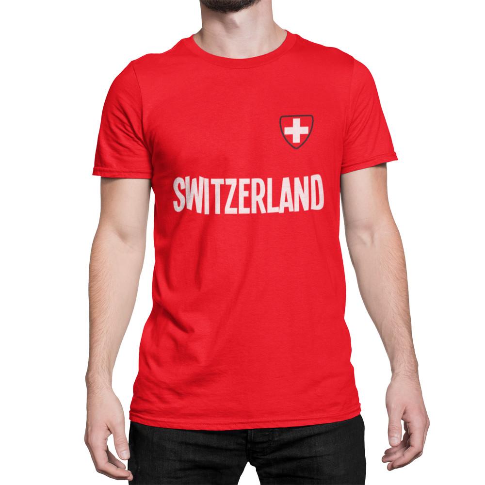 

SWITZERLAND 2024 Design T-Shirt Football Country name World Shipping XL