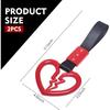 2 PCS Car Warning Hanging Ring, ABS Nylon with Broken Heart Shape Rear Bumper Hand Pull Ring, Multi-purpose Personalized Decorative Accessory, Fit