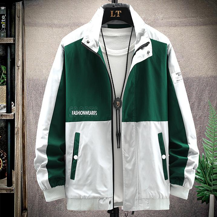 Giacca Sportiva da Uomo Uomo Colorblock Patchwork con Cappuccio Zip Giacca Primaverile Autunnale Casual Giacca da Baseball Felpa Vintage Capispalla
