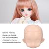 1/12 BJD Doll Head Blank for Ball Jointed Doll Customizable Faceup DIY Makeup Practice Removable Plastic Head Parts