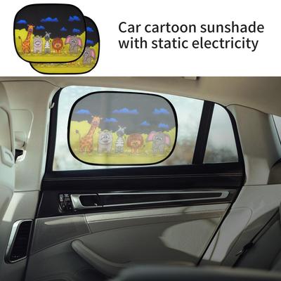 Auto-Sonnenschutz Cartoon Statisch Haftend Sonnenschutzscheibe Fenster Wiederverwendbar Blendungsschutz Schild Schutz Windschutzscheibenabdeckungen Für Fahren Frauen