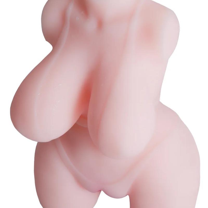 Solid TPE Sex Doll Realistic Breasts Vagina Anus Simulation Doll Airplane Cup Male Masturbator Products