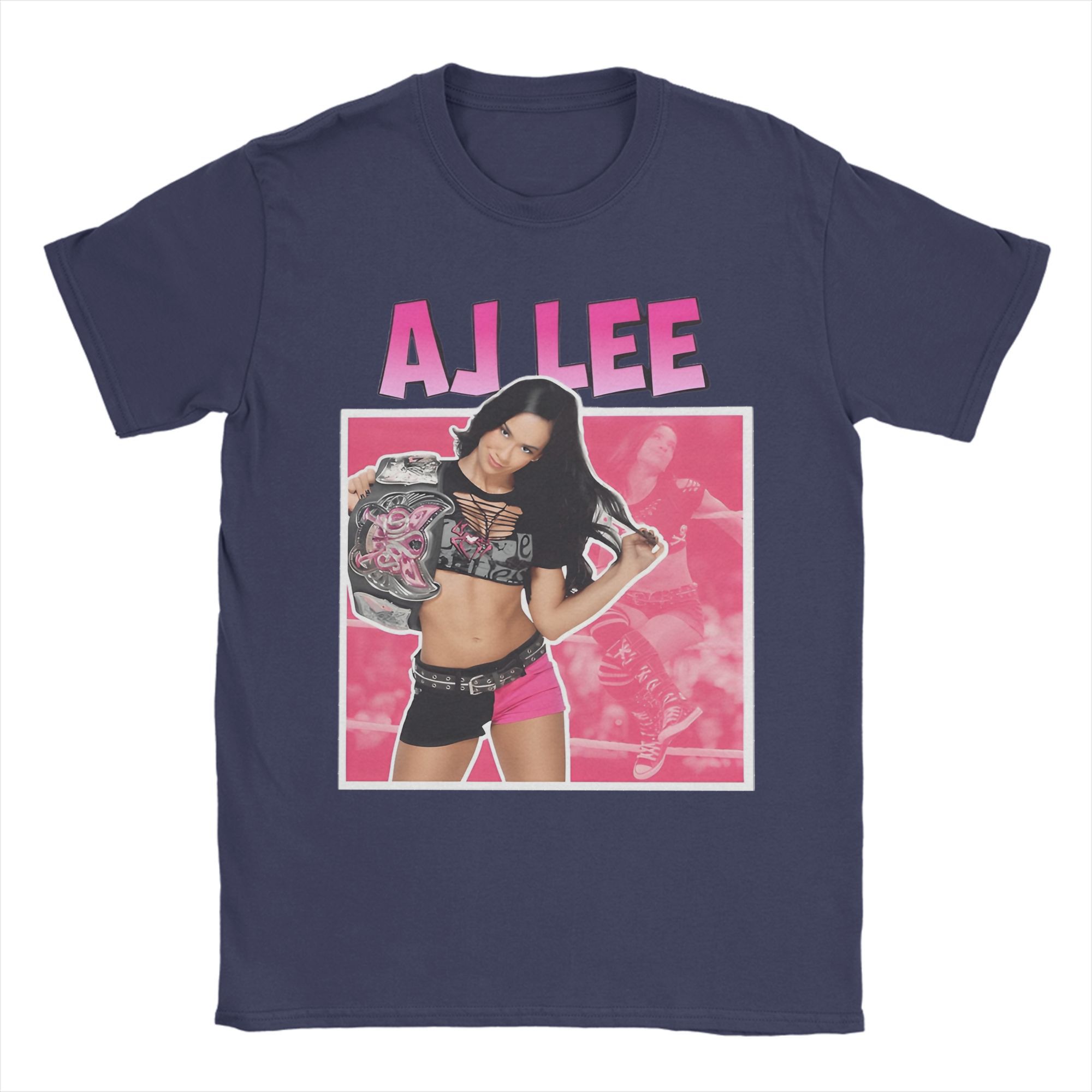 

AJ Lee Wrestling Girl 90s Men s T Shirt Vintage Tees Short Sleeve O Neck T-Shirt Pure Cotton 6XL Clothes 4XL