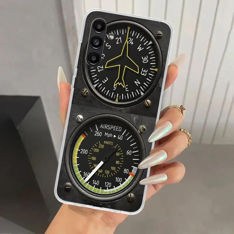 

Aviation Aeroplane Helicopter Cockpit Instrument Phone Case for Samsung Galaxy A16 A26 A36 A56 A15 A25 A35 A55 A14 A24 A34 A54 A Samsung A04