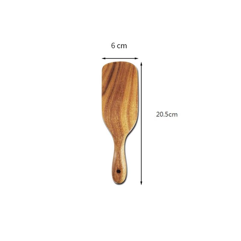 Natural Wooden Spatula Rice Spoon For Cooking Pan Kitchen Cooking Tool Non-Stick Frying Steak Sauce Shovel Cookware Cooking Set
