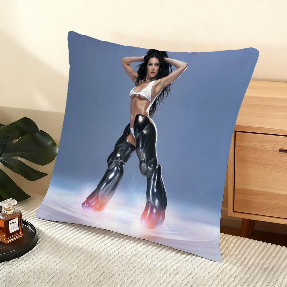 Katy Perry' Album Cushion Cover Silky Short Plush Home Sofa Cushion Cover - Invisible Zipper Home Decoration