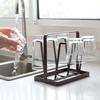 1Pieces Steel Bottle Cup Hanging Drying Rack 6 Hook Organizer For Drinking Glass Containers Outdoor Tableware
