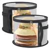 Portable Round Transparent Hat Storage Bag with Handle for Travel
