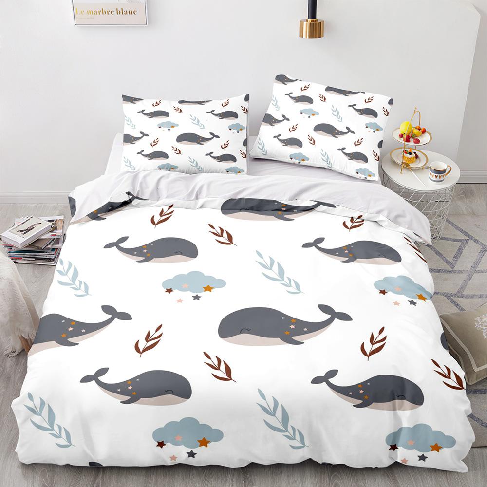 Lion King Queen Duvet Cover Watercolor Animal Bedding Set for Kids Teens Adults Colorful Wildlife 2/3pcs Polyester Quilt Cover