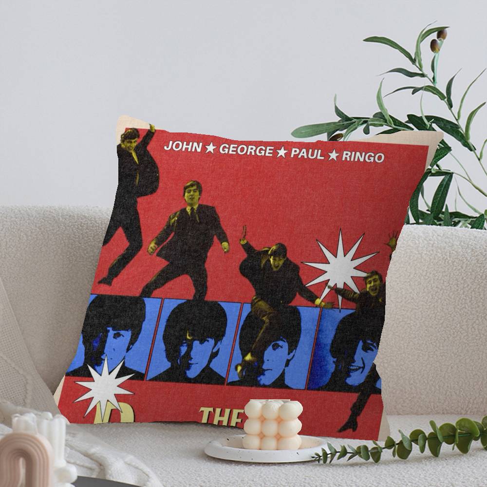 

T-The-B-Beatles Rock Band Pillow Cover Design Cushion Cover Decor Holiday Decorati 12x12Inch