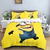 Hot Anime Catoon M-Minions Bedding Set Duvet Cover Pillowcase Bedroom Decoration Full Size Youth Kids Girl Boys Birthday Gift