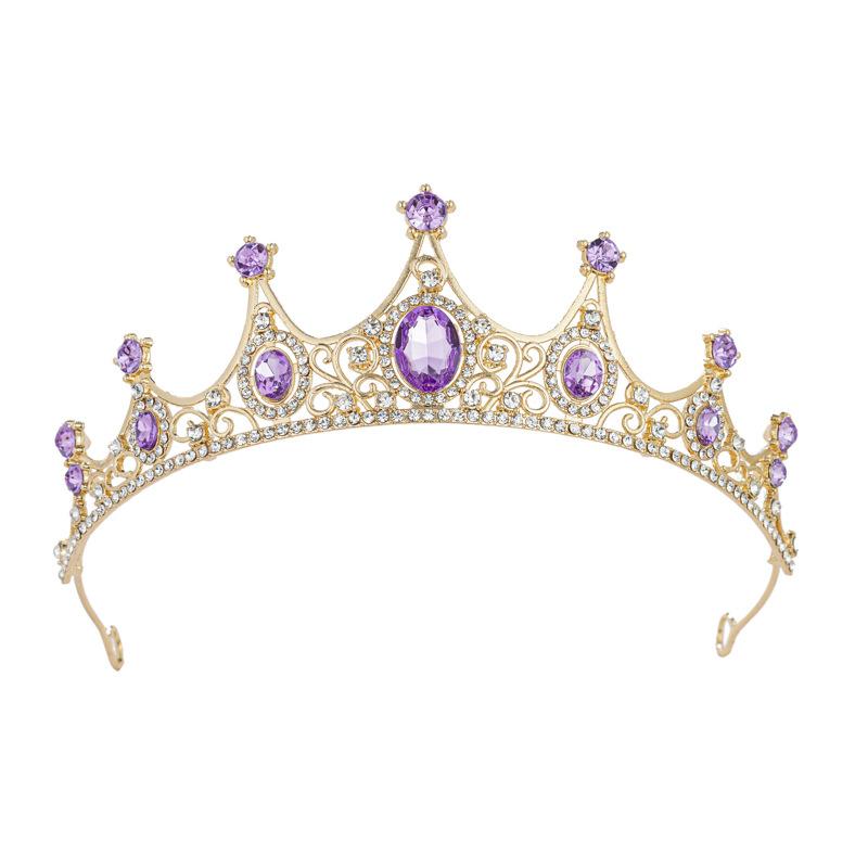 High End and Elegant Crown Girls' Hairbands Hair Clips Headwear Bride's Crown Princess Children Little Girls' Headbands and Hair Clips