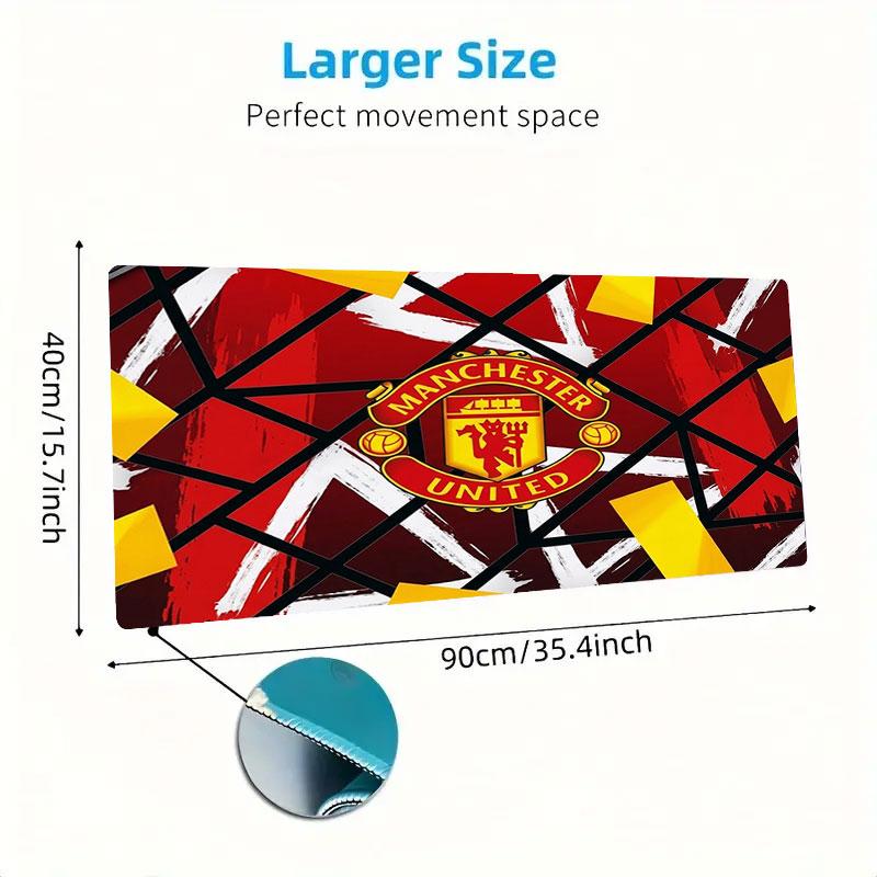 Manchester United F Large Size Mouse Pad Large Gaming Table Cushion Non-slip Laptop Tablet Big Mousepad XXL Mat Mini PC Playmat With Lock Edge