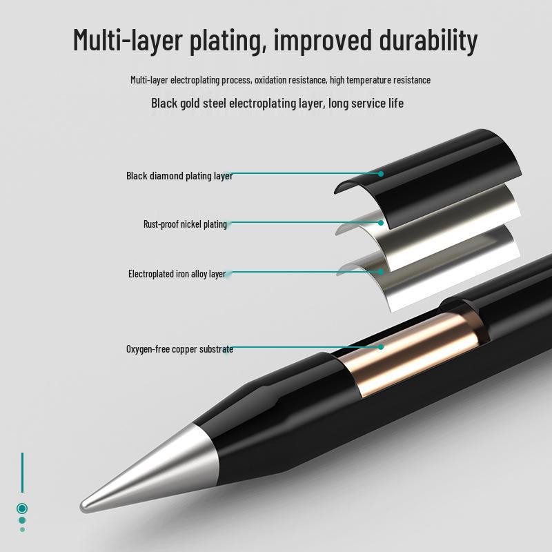 Electronic Welding 30W/40W/60W Pointed & Horseshoe Black Diamond Soldering Iron Tip