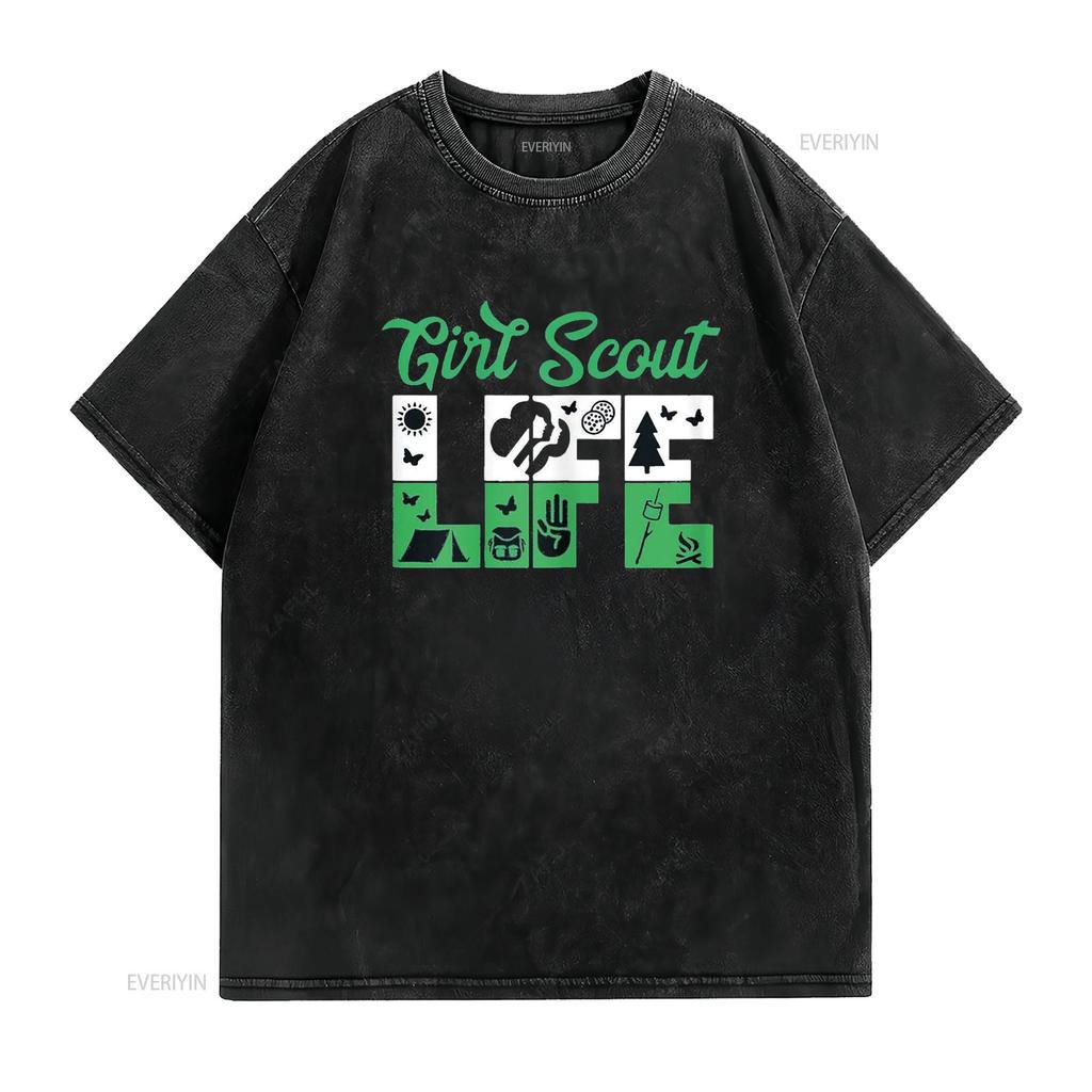 Vivay Scout Cookie Girl Life Troop Leader Momlife Unisex T Shirt For S Vintage Washed Comfortable Streetwear Breathable